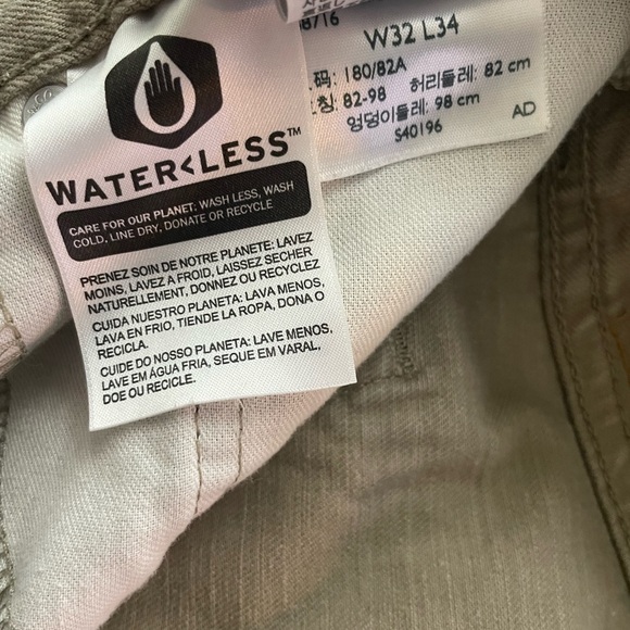 Levi's 559 Men's Straight Jeans Beige W32 L34 5-Pocket Design - Picture 6 of 6